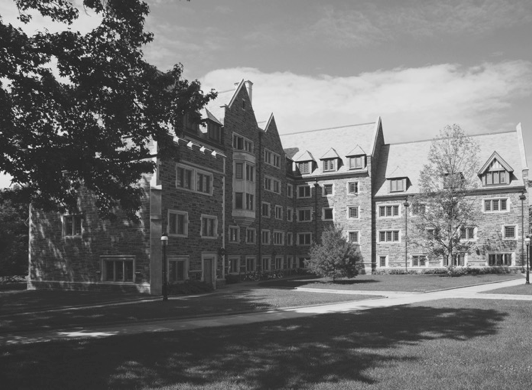 Old photo of a Princeton University building